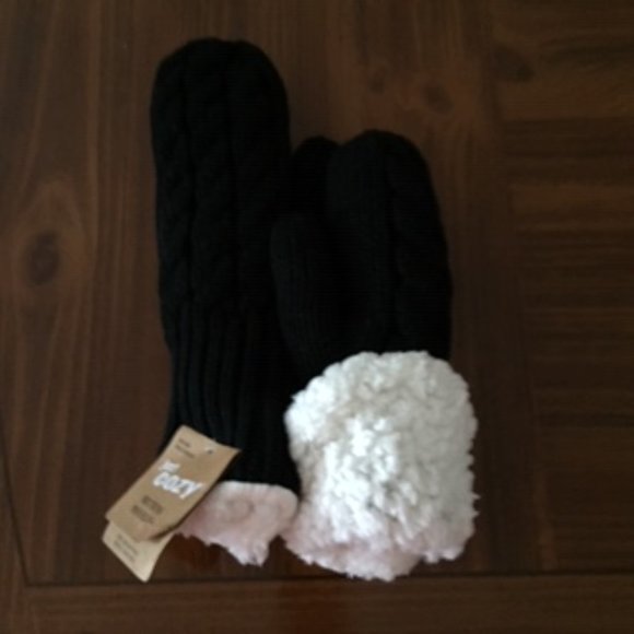 JUST COZY MITTENS.  ONE SIZE FITS.  COLOR: BLACK - Picture 2 of 2